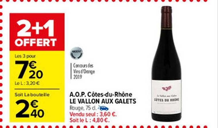 a.o.p. côtes-du-rhône le vallon aux galets