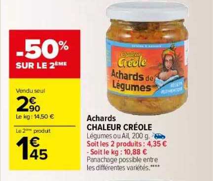 achards chaleur créole