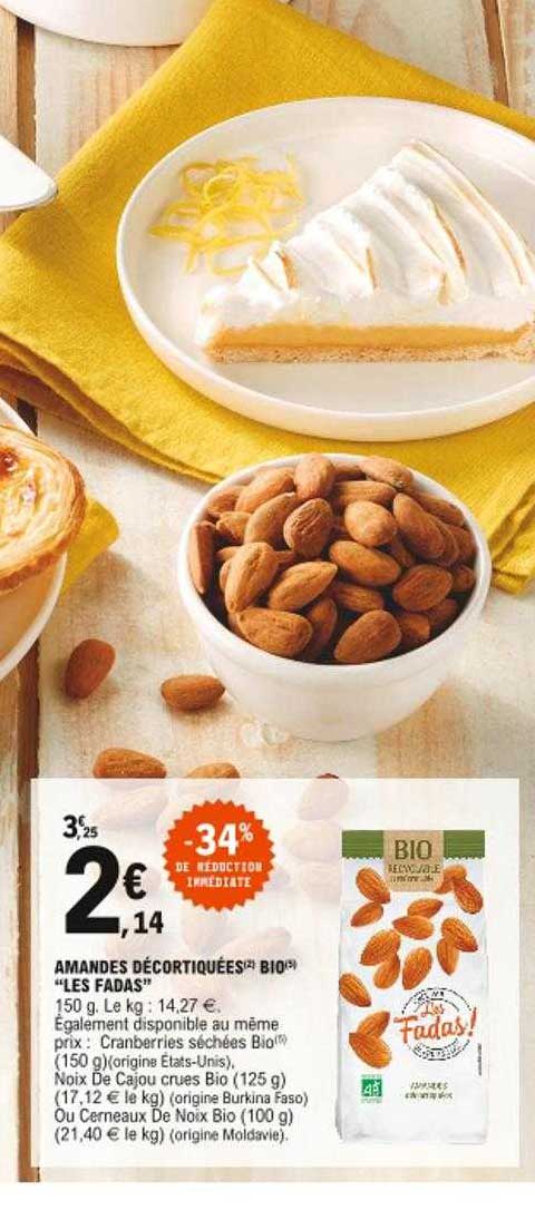 Amandes Décortiquées Bio "les Fadas"