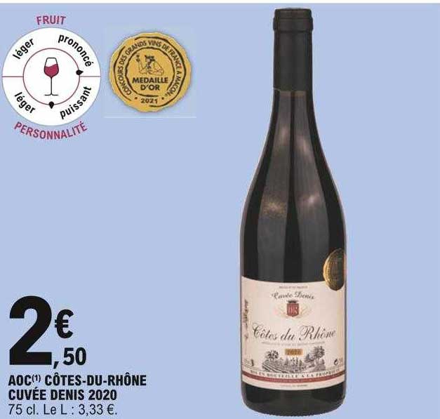 aoc côtes-du-rhône cuvée denis 2020