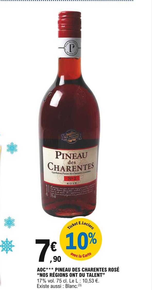 aoc pineau des charentes rosé "nos régions ont du talent"