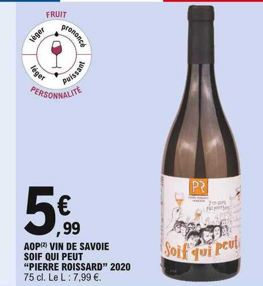 aop vin de savoie soif qui peut "pierre roissard" 2020