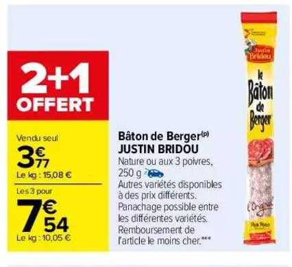 bâton de berger justin bridou