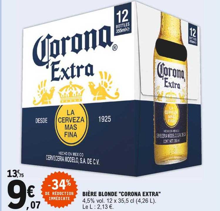 Bière Blonde "corona Extra"