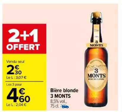 bière blonde 3 monts