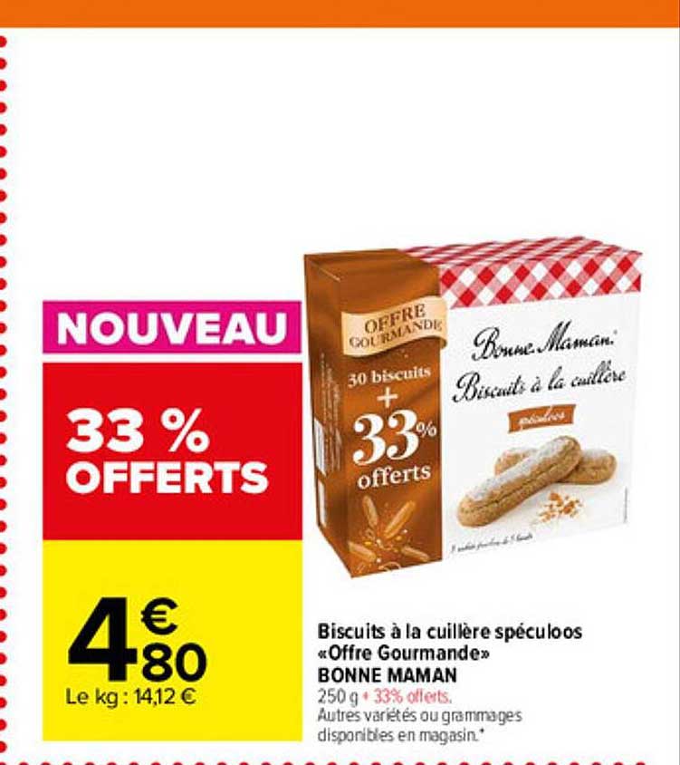 biscuits à la cuillère spéculoos "offre gourmande" bonne maman
