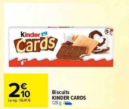 Biscuits Kinder Cards