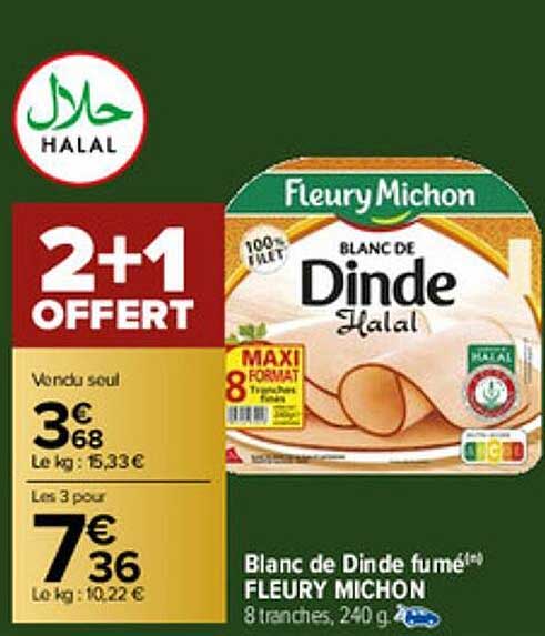 blanc de dinde fumé fleury michon