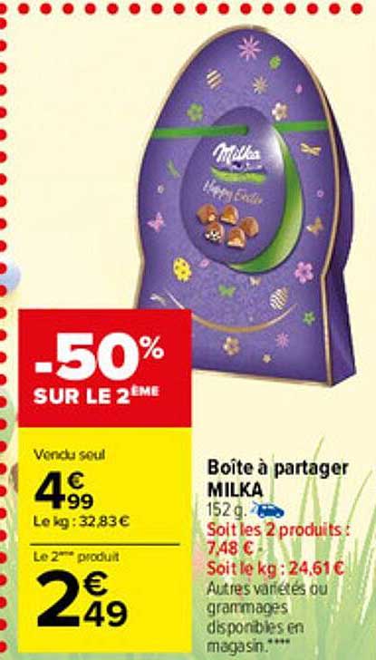 boîte à partager milka