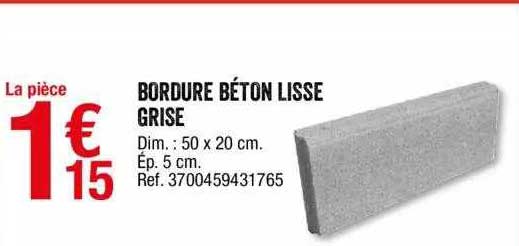 Bordure Béton Lisse Grise