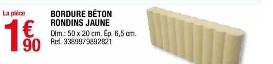 Bordure Béton Rondins Jaune