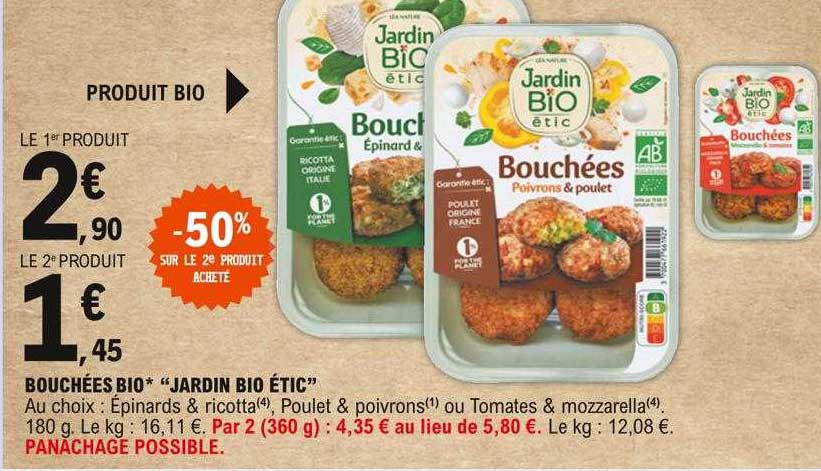 Bouchées Bio "jardin Bio étic"