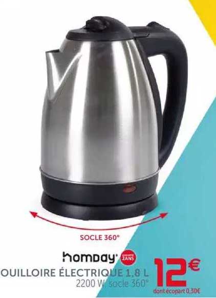 Bouilloire électrique 1,8 L Homday