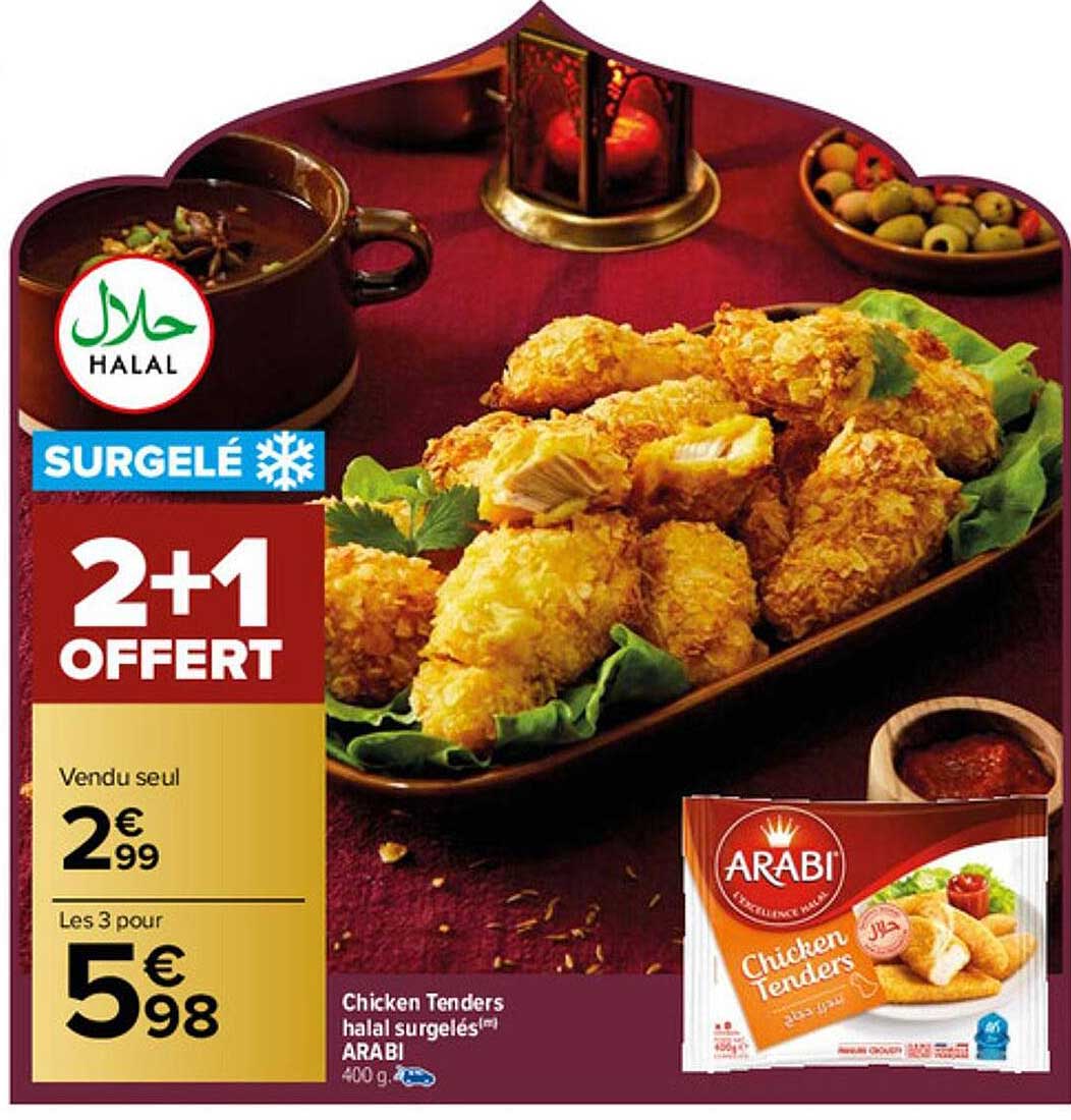 chicken tenders halal surgelés arabi