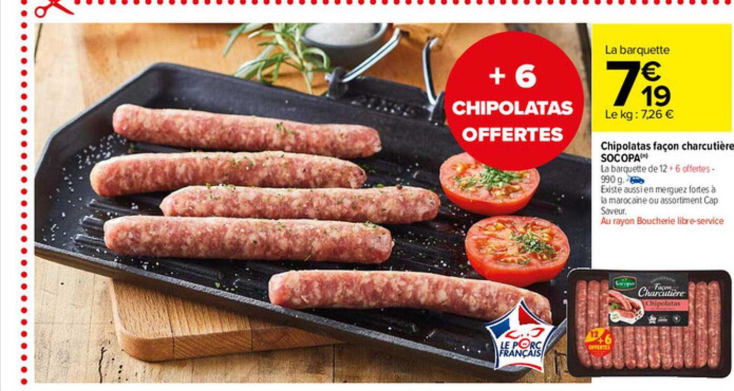 chipolatas façon charcutière socopa
