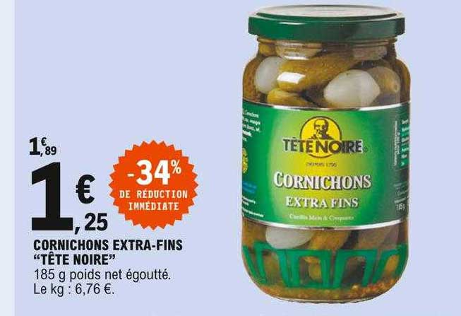 cornichons extra-fins "tête noire"