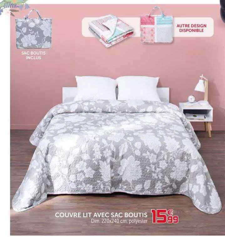 couvre lit avec sac boutis