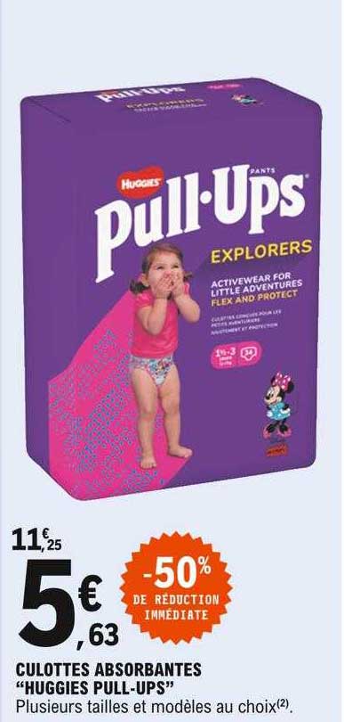 culottes absorbantes "huggies pull-ups"