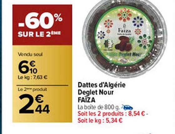 dattes d'algérie deglet nour faïza