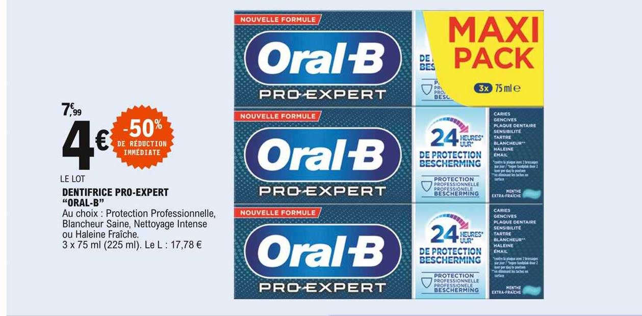 Dentifrice Pro-expert "oral-b"