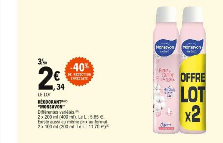 Déodorant "monsavon"
