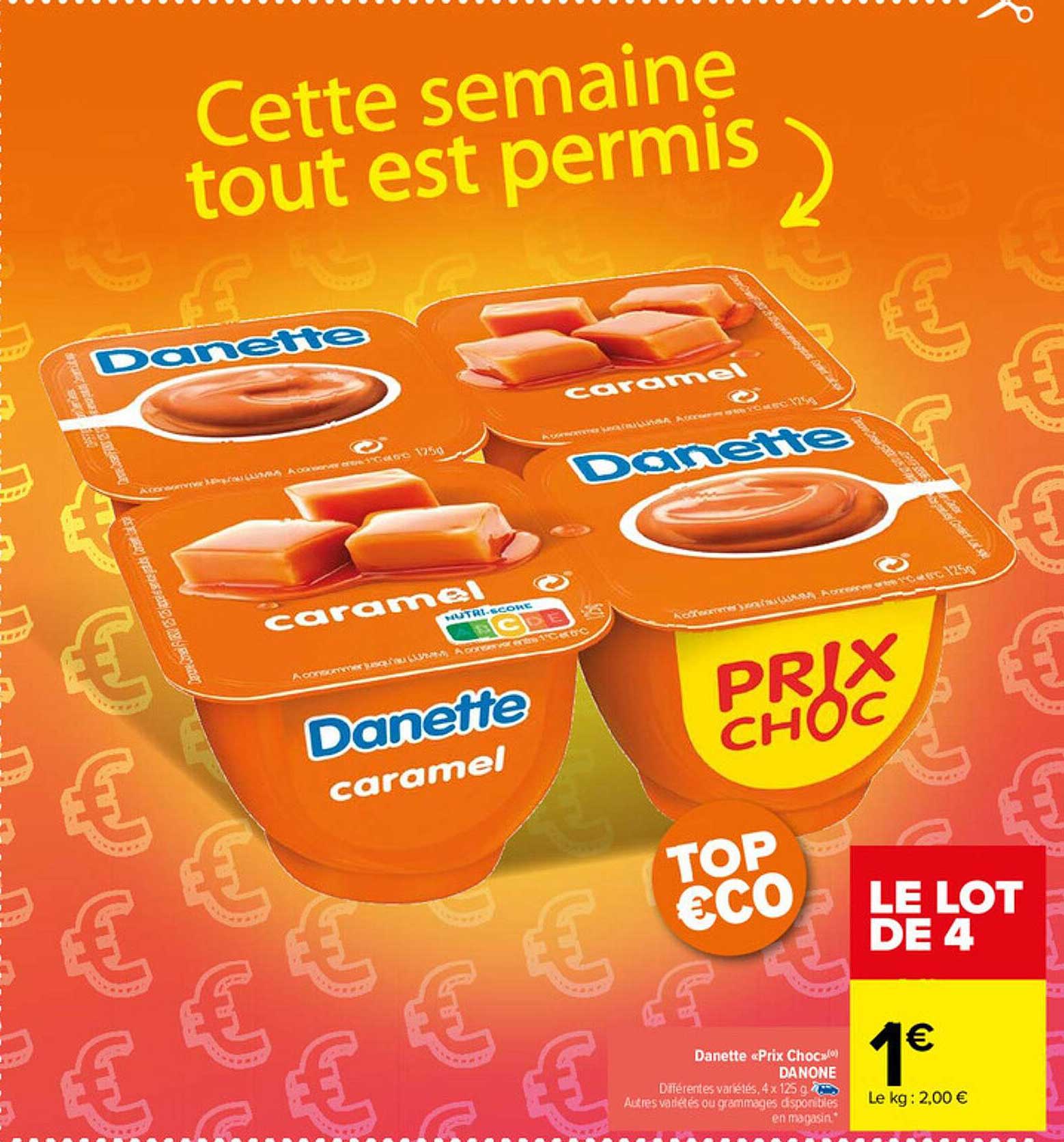 dosette "prix choc" danone