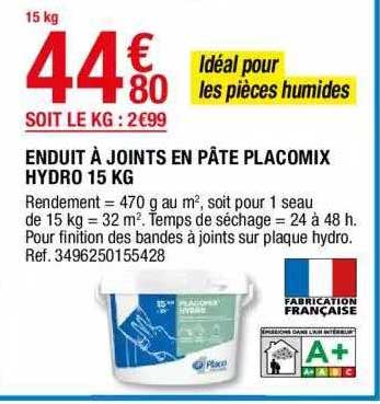 enduit à joints en pâte placomix hydro 15 kg
