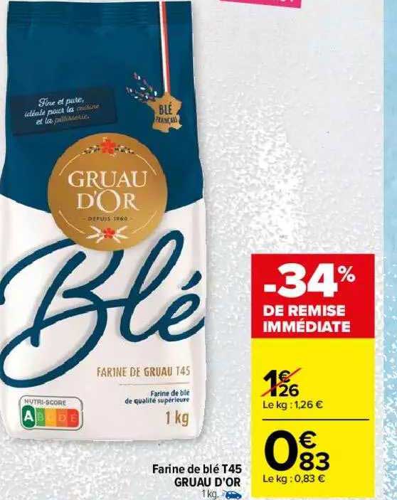 farine de blé t45 gruau d'or