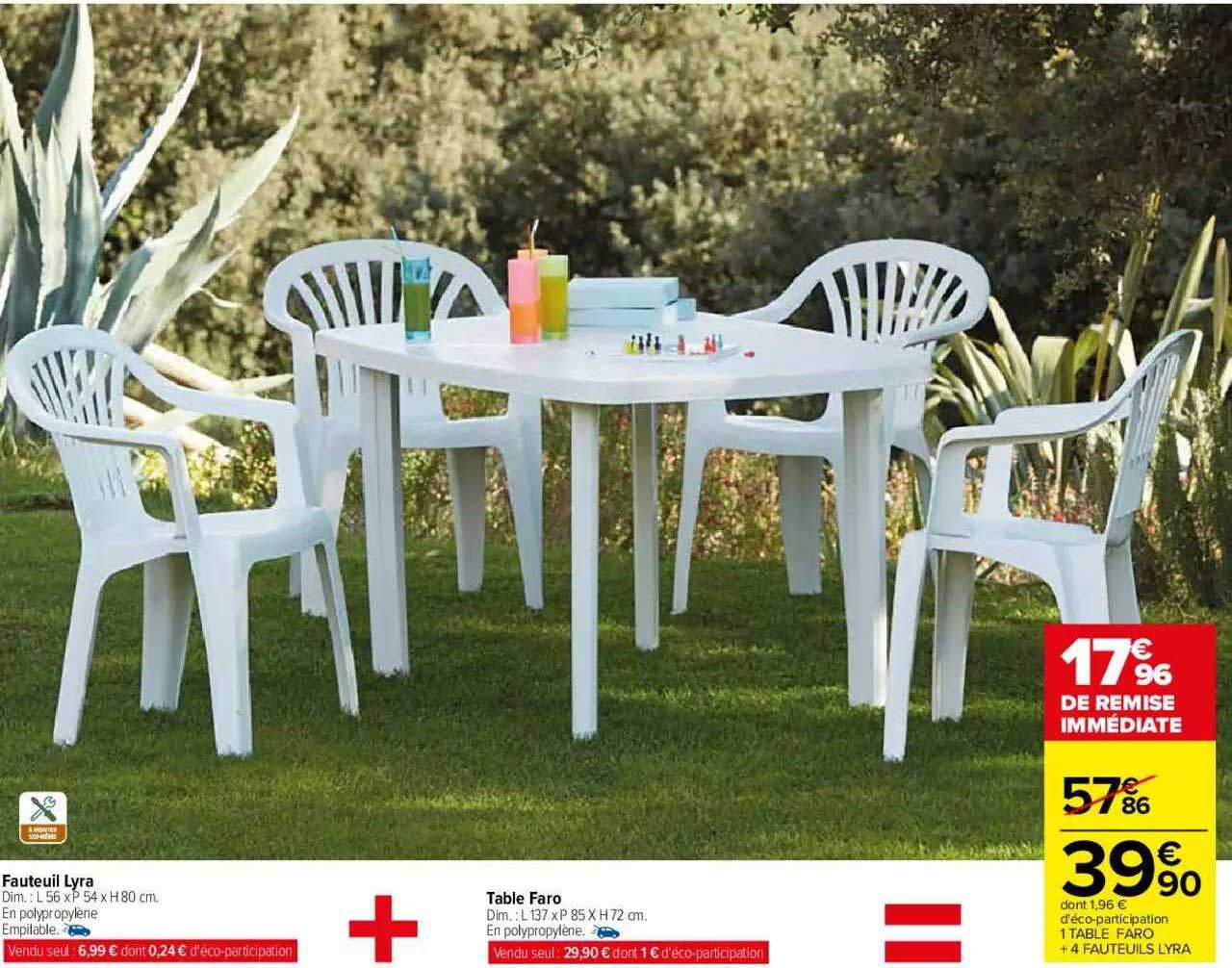 fauteuil lyra + table faro