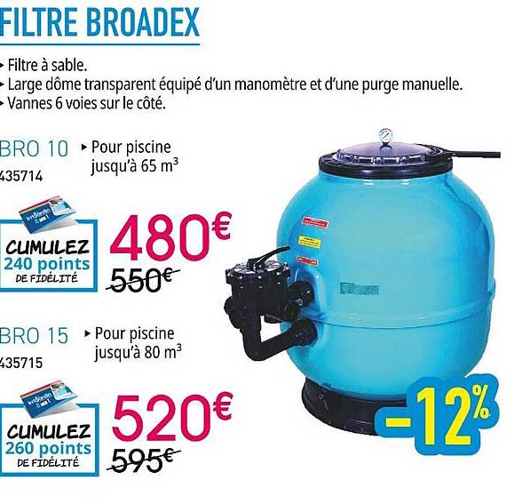 filtre broadex bro 10 ou bro 15