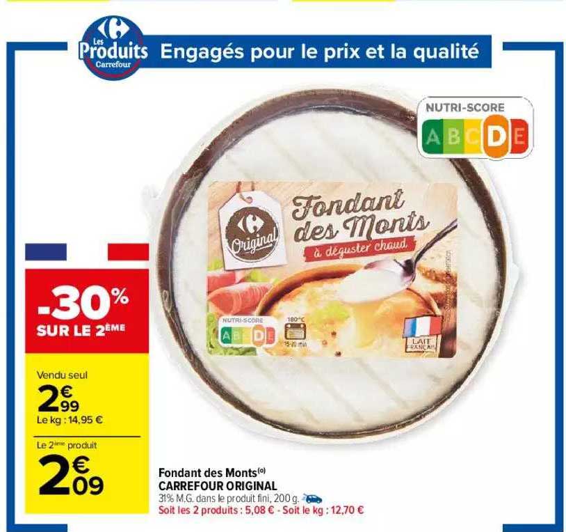 fondant des monts carrefour original