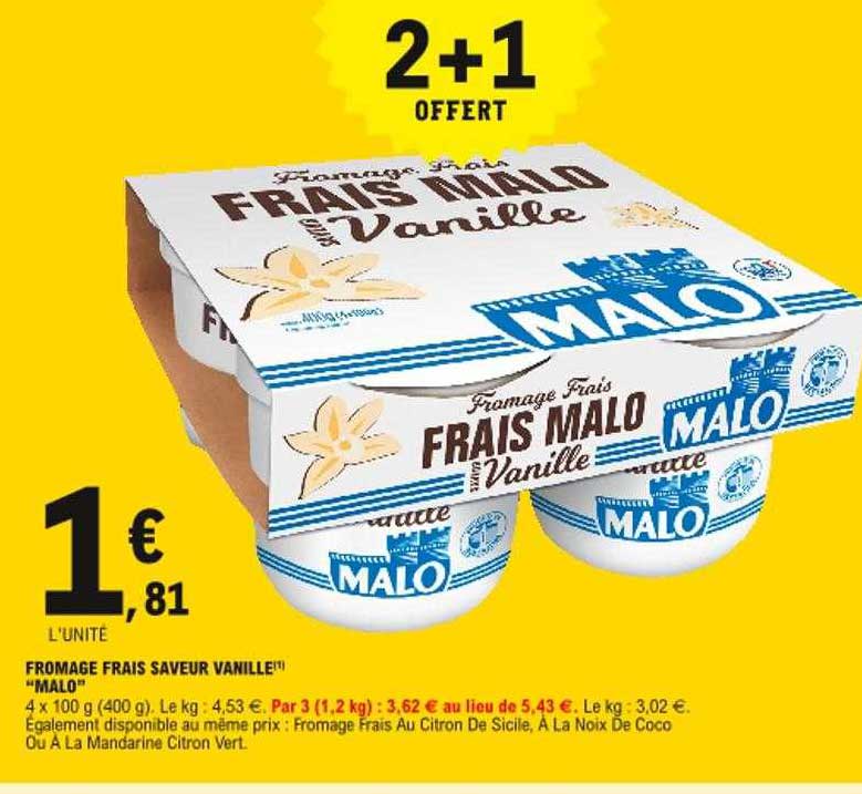 Fromage Frais Saveur Vanille "malo"