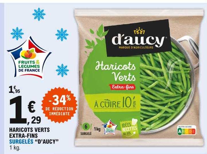 Haricots Verts Extra-fins Surgelés "d'aucy"