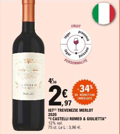 igt trevenezie merlot 2020 "i castelli romeo & giulietta"