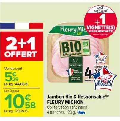 jambon bio & responsable fleury michon