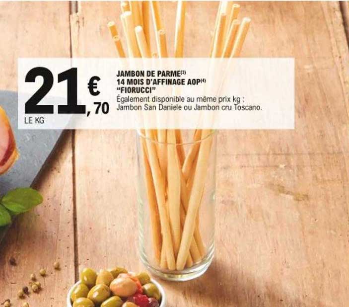 jambon de parme 14 mois d'affinage aop "fiorucci"