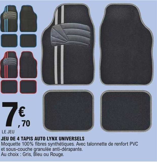 jeu de 4 tapis auto lynx universels