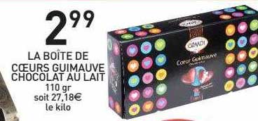 La Boîte De Cœurs Guimauve Chocolat Au Lait
