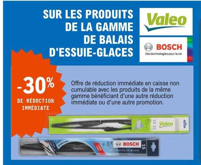La Gamme De Balais D'essuie-glaces Valéo, Bosch