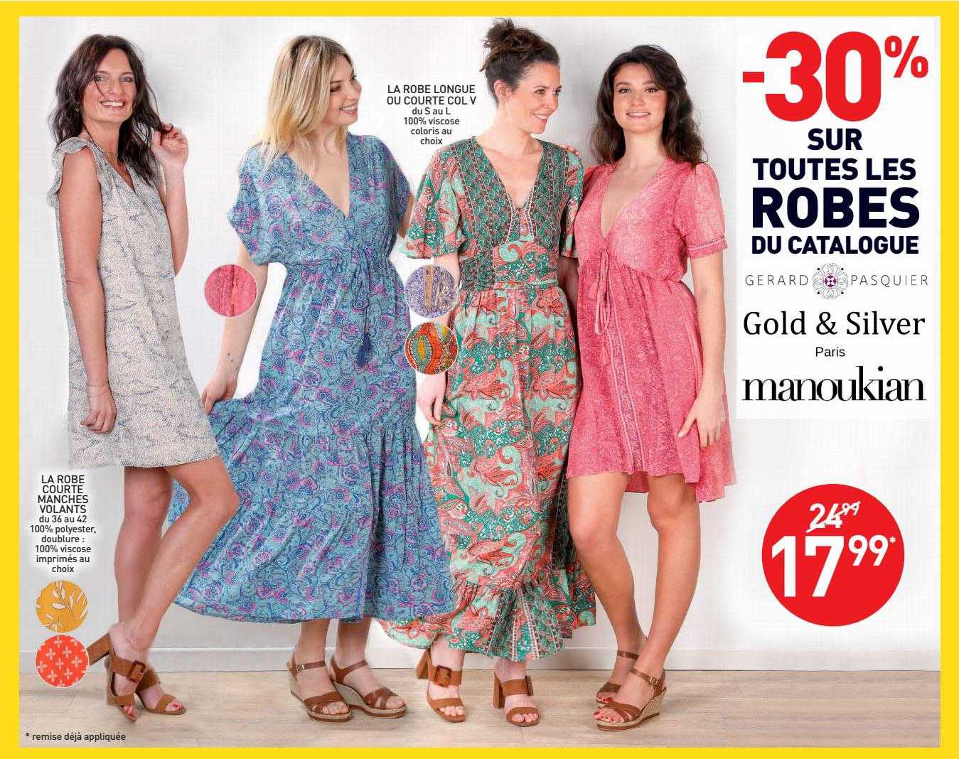 la robe courte manches volants, la robe longue ou courte col v