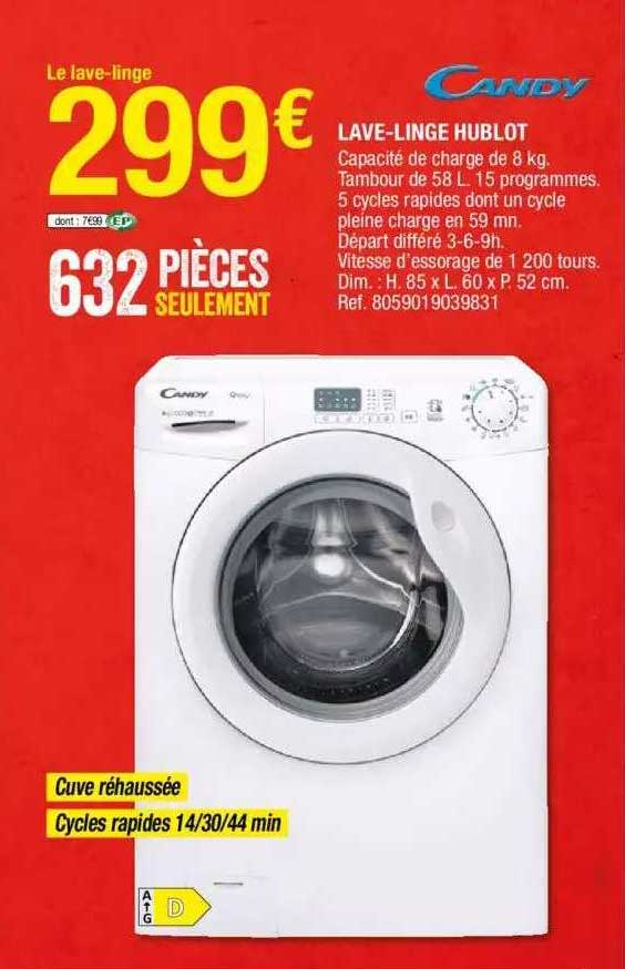 Lave-linge Hublot Candy