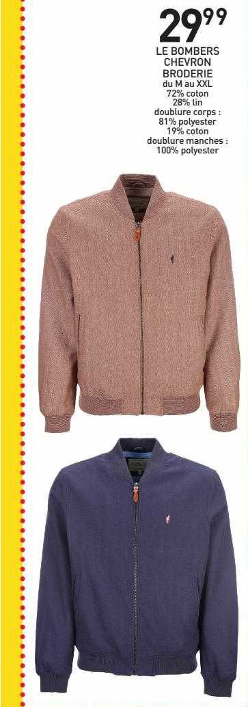 le bombers chevron broderie