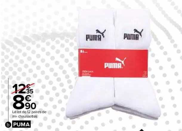 le lot de 12 paires de mi-chaussettes pima