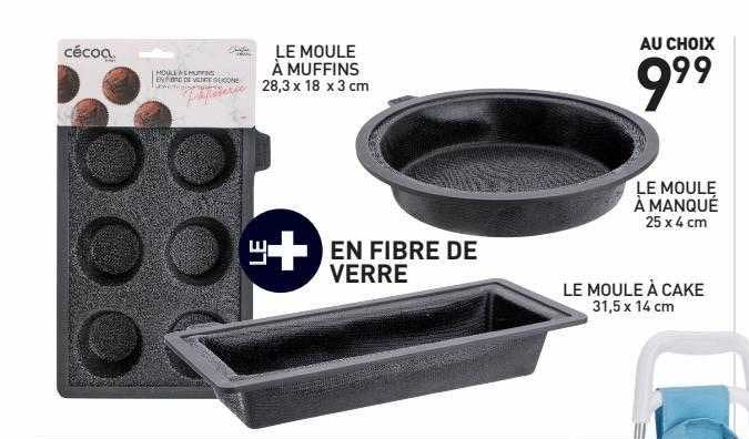 le moule à muffins, le moule à manqué, le moule à cake