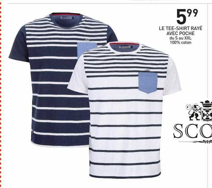 le tee-shirt rayé avec poche