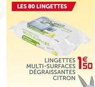 lingettes multi-surfaces dégraissantes citron