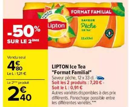 lipton ice tea "format familial"