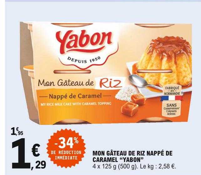 mon gâteau de riz nappé de caramel "yabon"
