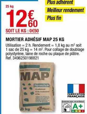 Mortier Adhésif Map 25 Kg
