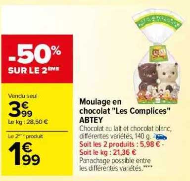 moulage en chocolat "les complices" abtey